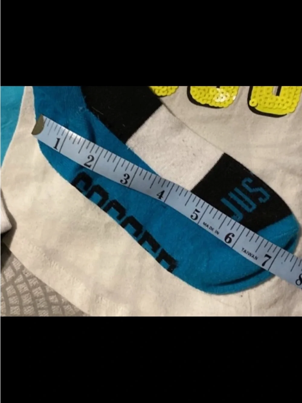 Justice Kids Soccer Knee-High Socks in Teal, Black & White Sz L