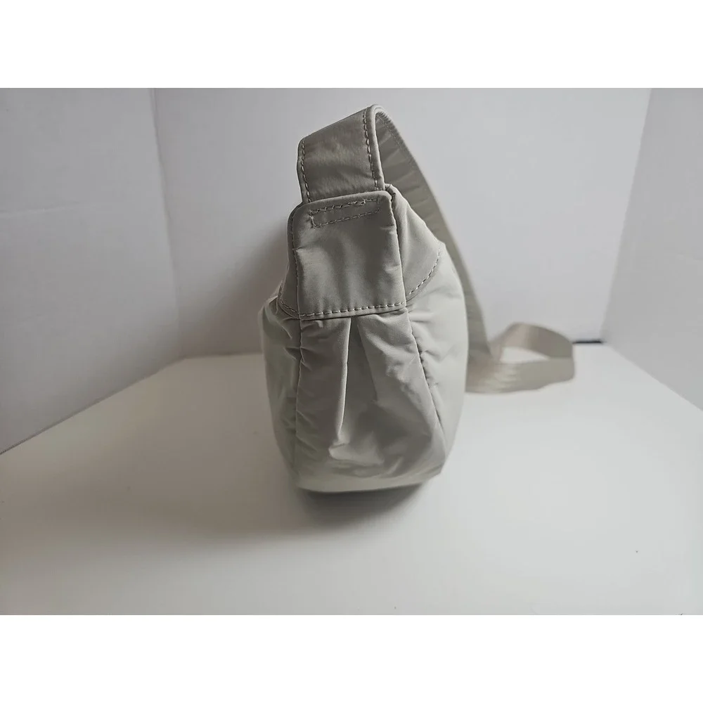 Athleta Bags‎ Womens All About Water Repellent Crossbody Bag Purse Hobo, Beige