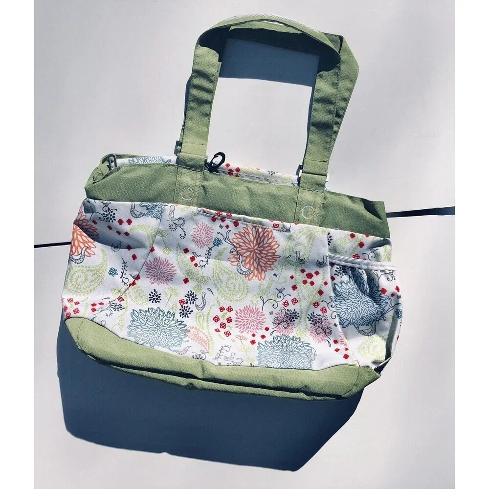 High Sierra bag diaper Large Light Weight Shoulder Closes with zipper Green