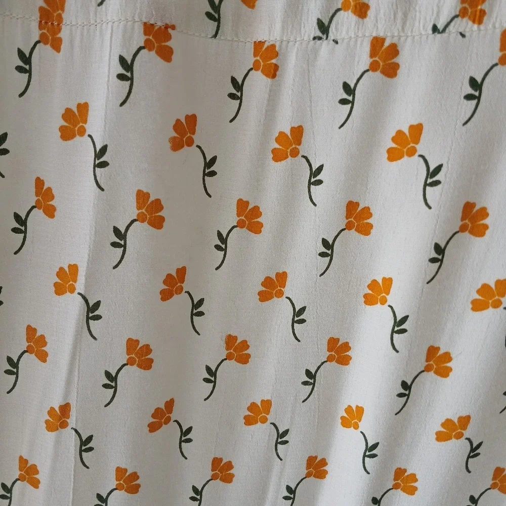 Anthropologie Faithfull The Brand Size 8 Floral Asymmetrical Floral Skirt Ruffle