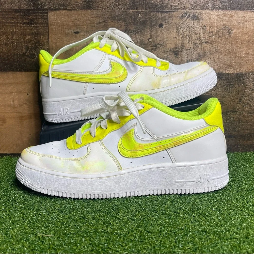 Nike Air Force 1 Low LV8 White‎ Volt Pink Size 6.5Y/ 8W DV1680-100