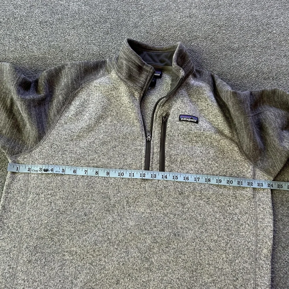Patagonia Better Sweater Pullover Mens Large Gray 1/4 Zip Fleece‎ Chest Pocket