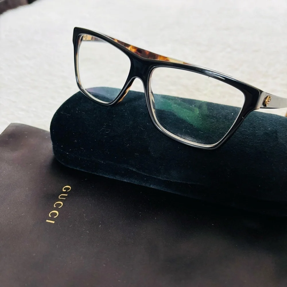Gucci GG3545 Black/Tortoise Unisex Eyeglasses Frame Only w/ Case/Dustbag
