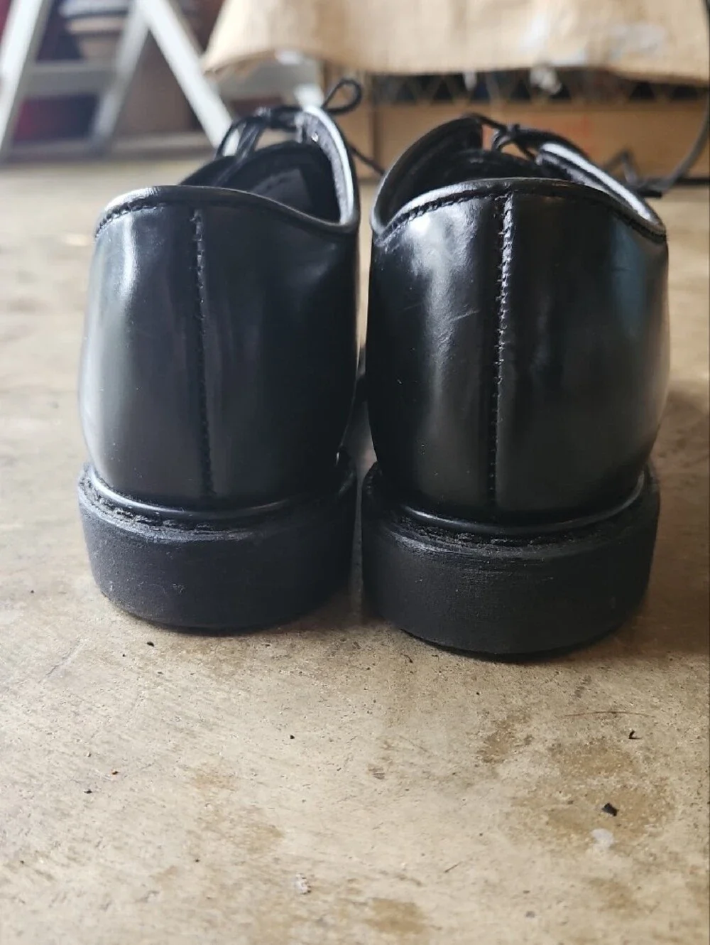 Kids Black Dress Lace-Up Shoes