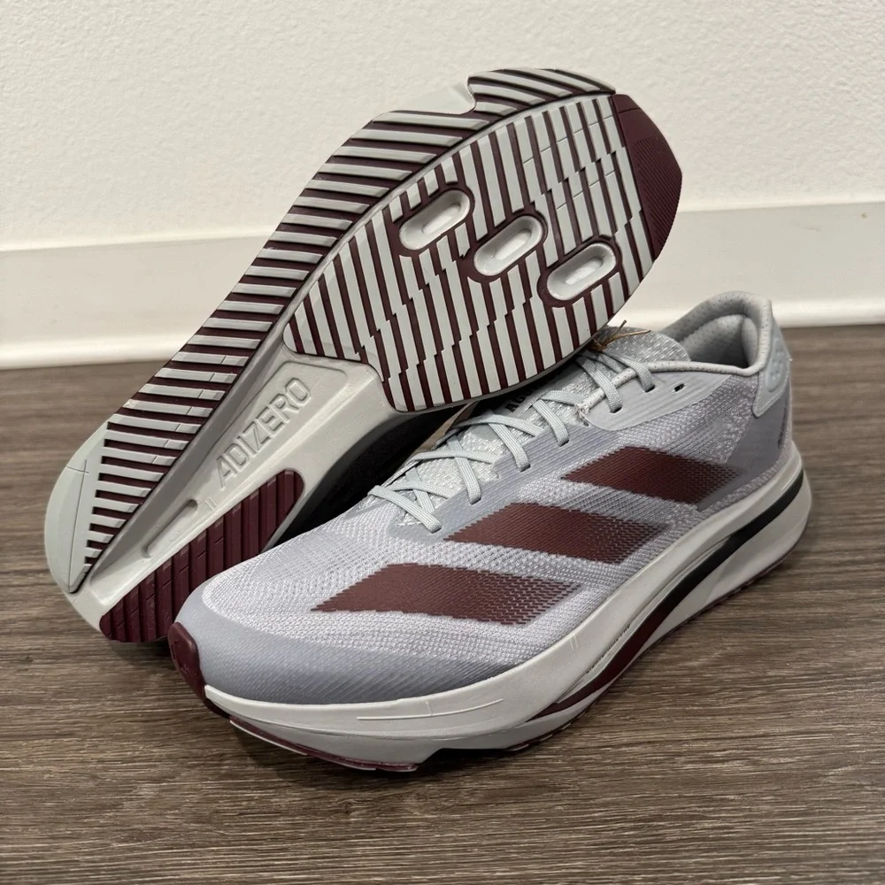 adidas men Texas A&M Adizero SL2 Running Shoes Sz 12