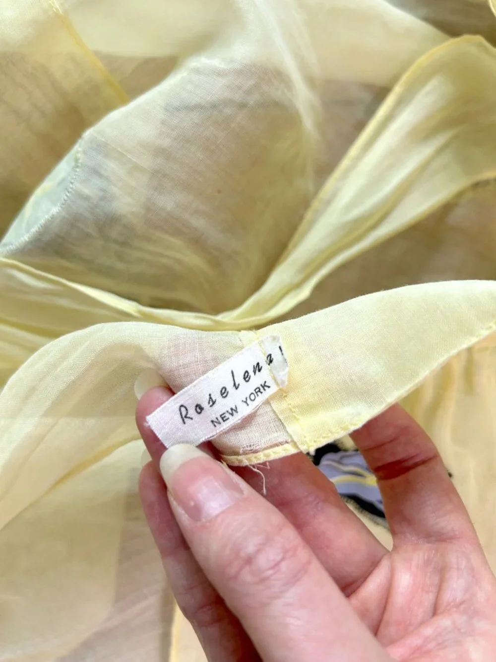 Vintage Yellow Half Apron, Sheer Cotton, Petunia Appliques, Cottagecore 50s-60s