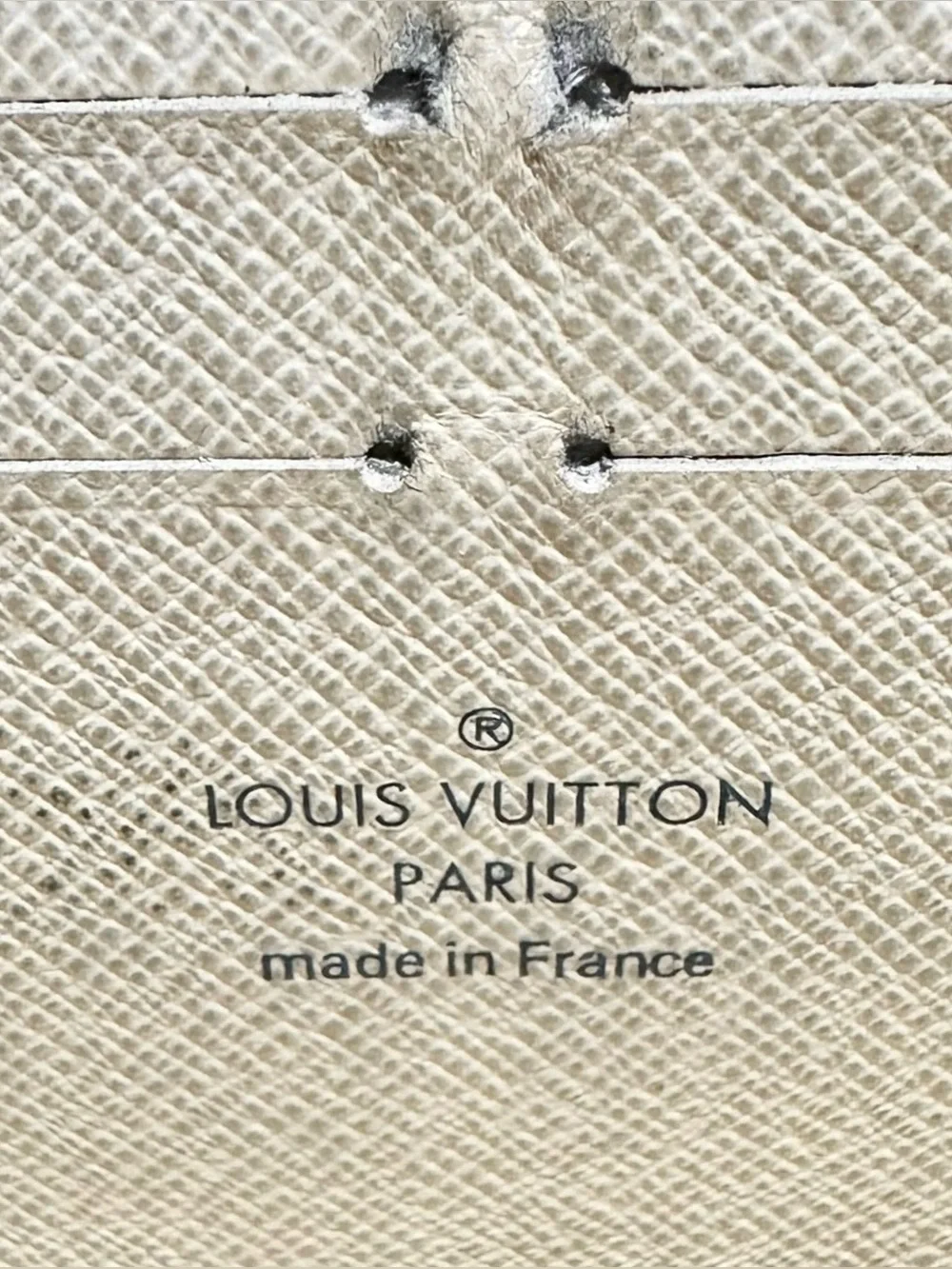 Louis Vuitton Damier Azur Leather Large Zip Around Zippy Wallet with Dust Bag