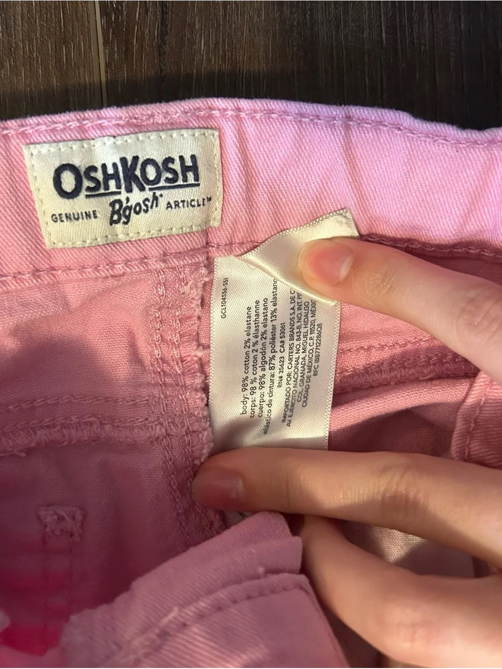 OshKosh B'gosh Pink Frayed Hem Girls' Shorts