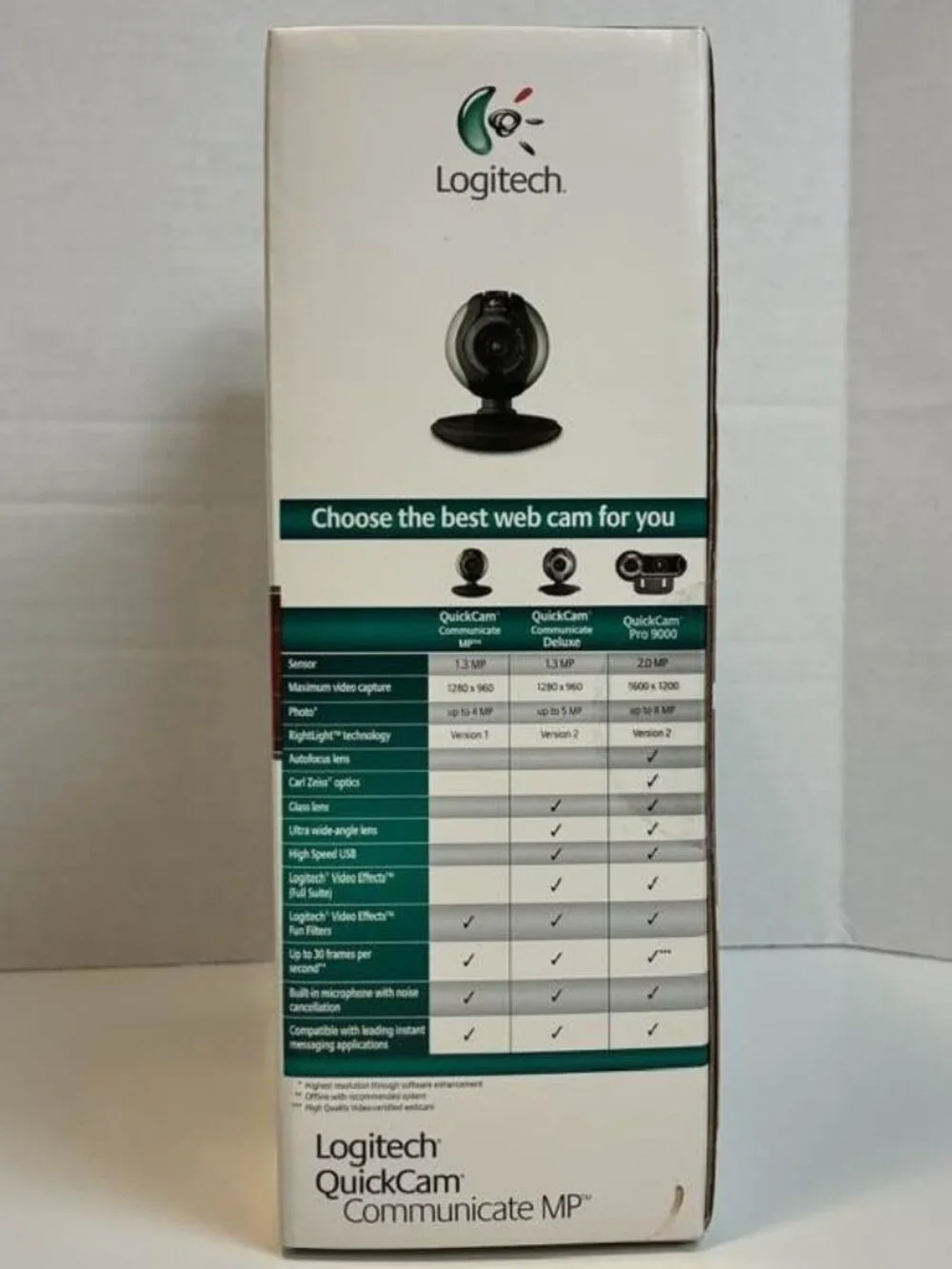 Logitech QuickCam Communicate MP Webcam 1.3MP USB Mic
