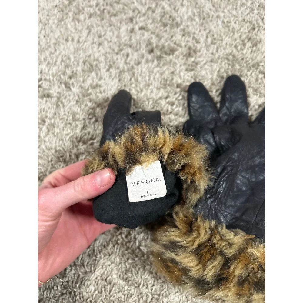 Merona black leather