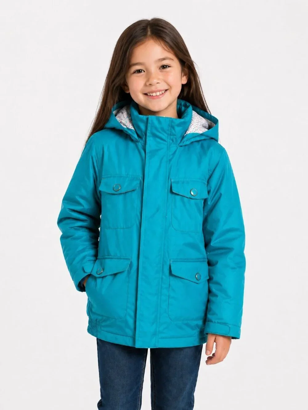 Girls BURTON Dryride MD Teal Ski Snowboard Hooded Jacket Small