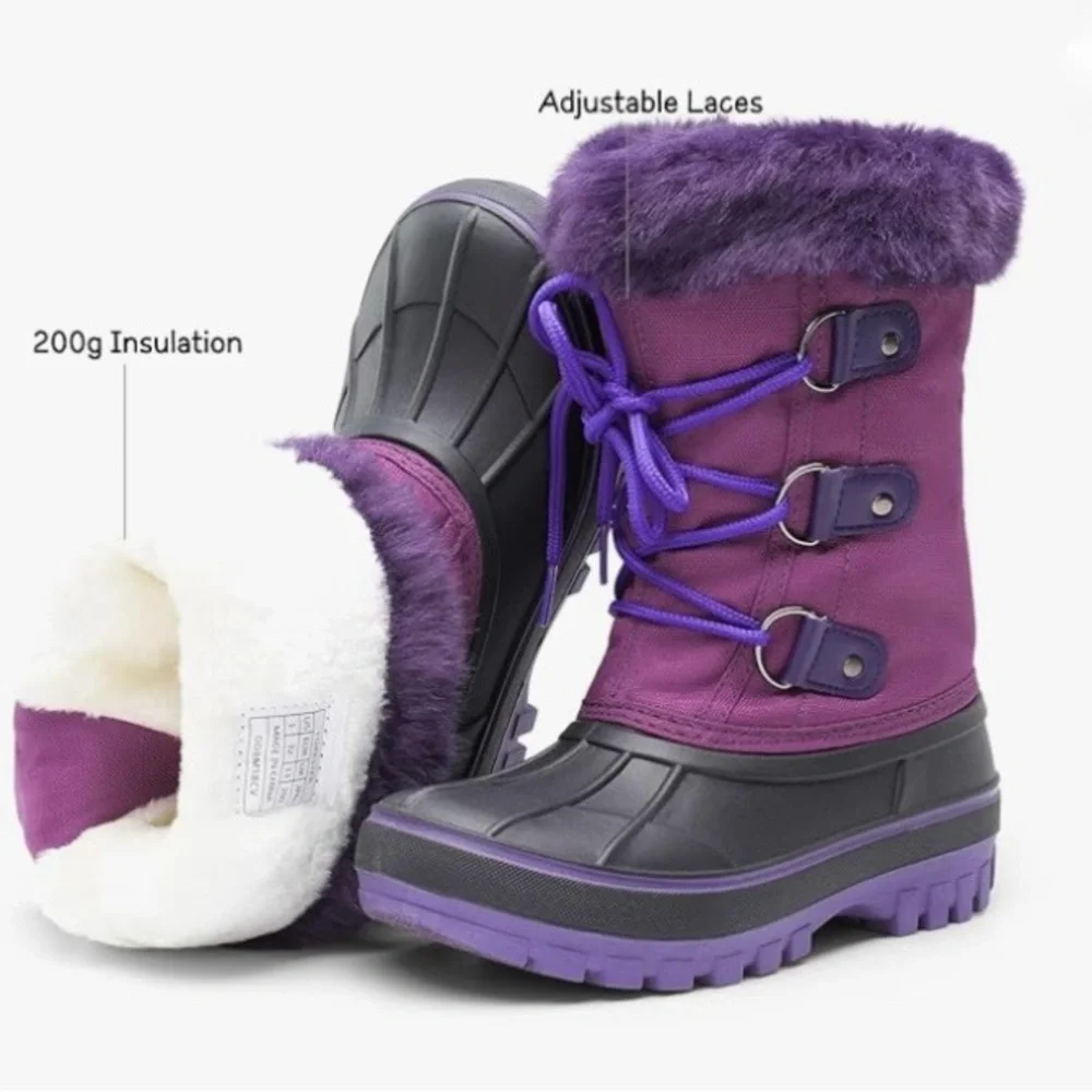 Dream Pairs Toddler Purple Winter Boots Size 9