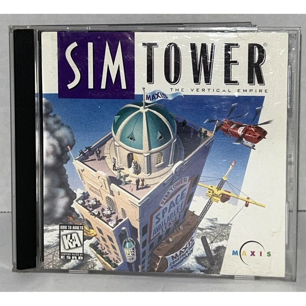 SimTower The Vertical Empire (PC CD-ROM) 1997 Vintage Computer Game‎