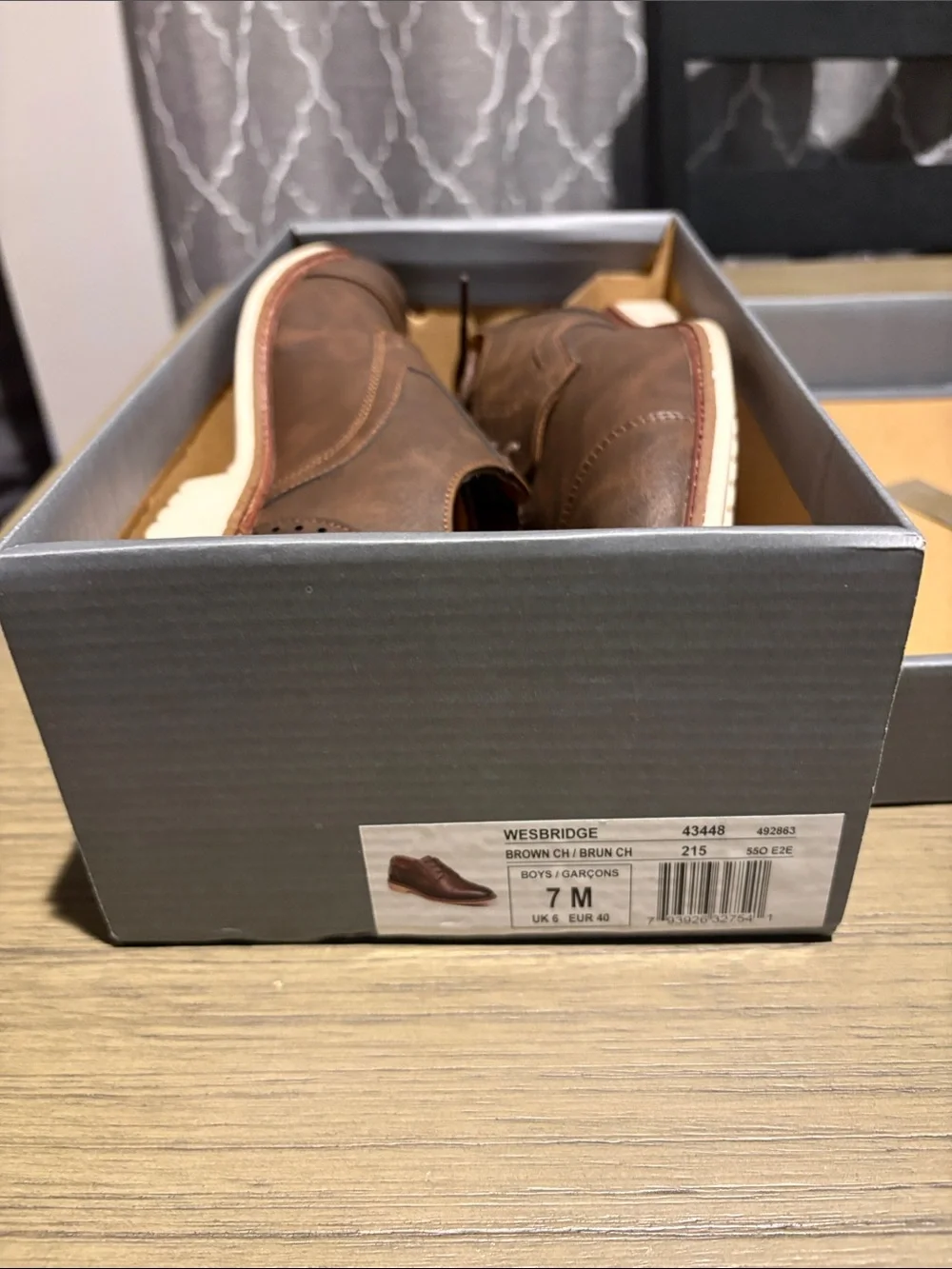 Stacy Adams Brown Leather Cap-Toe Derby Shoes