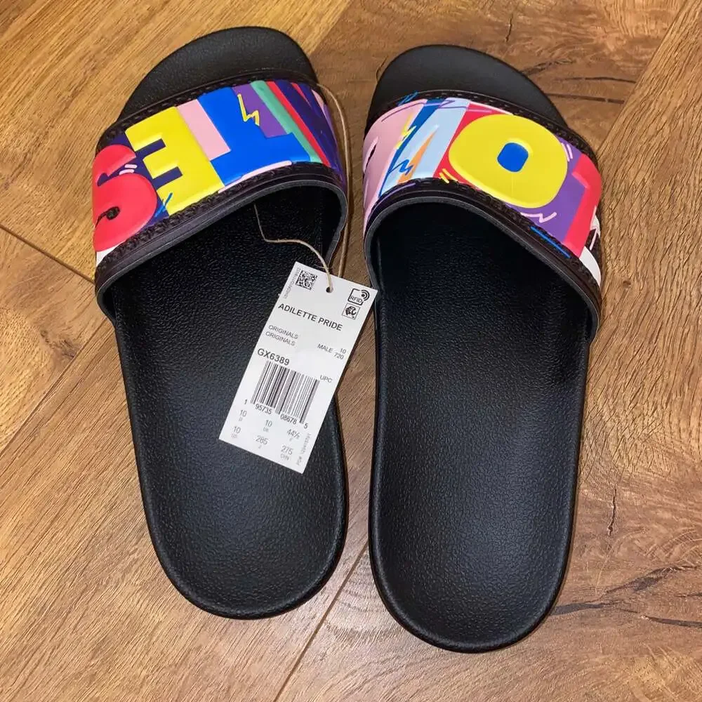ADIDAS X KRIS ANDREW SMALL Pride Adilette‎ Pride Slide Sandals Size 10