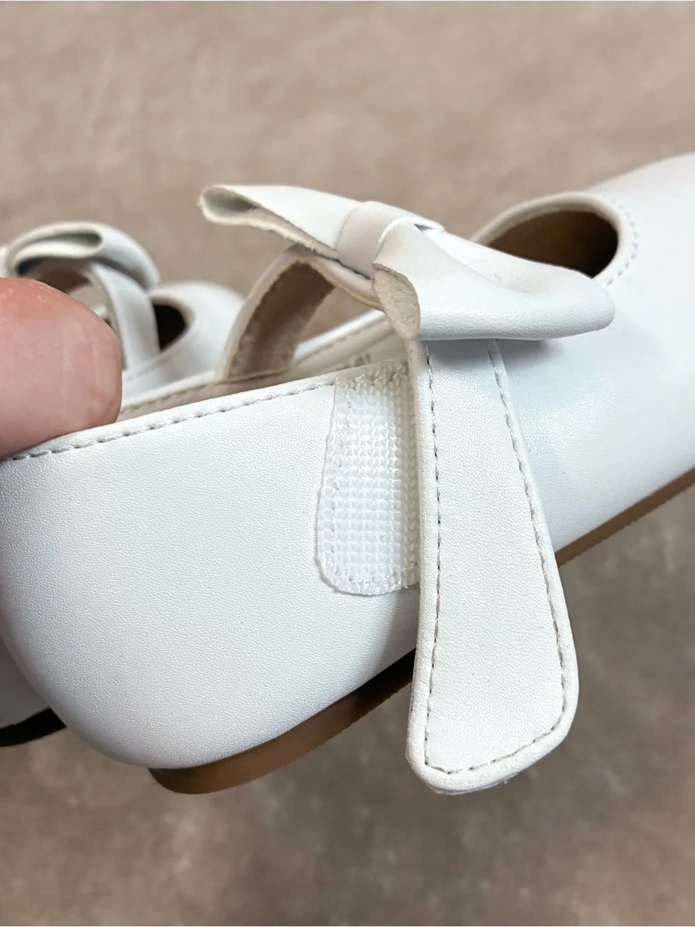 Toddler Girl White Bow Mary Jane Shoes
