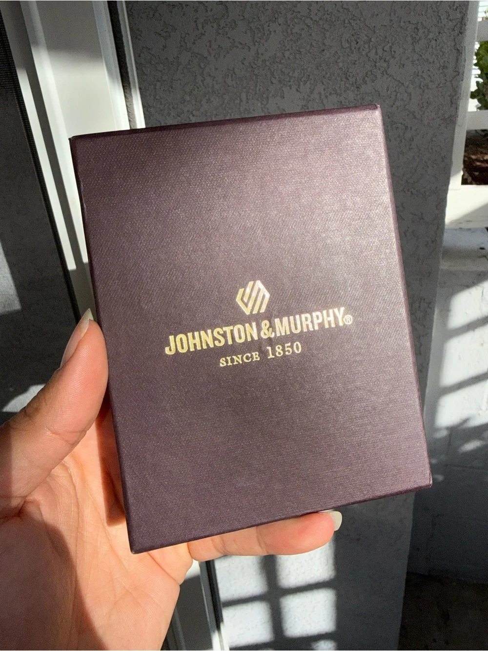 Johnston & Murphy Black Leather Trifold Wallet