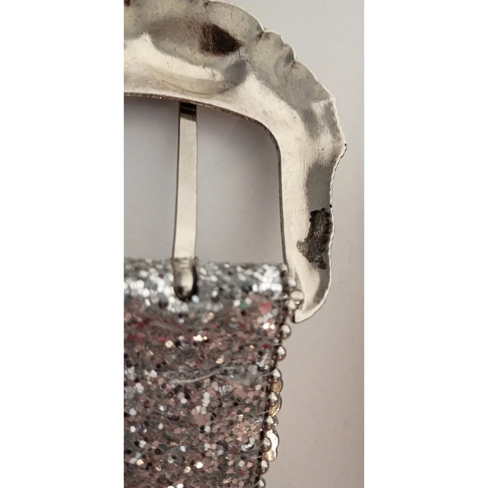 Vintage Y2K Studded Belt RHINESTONE Glitter WESTERN Cowboy Rodeo Glam Statement