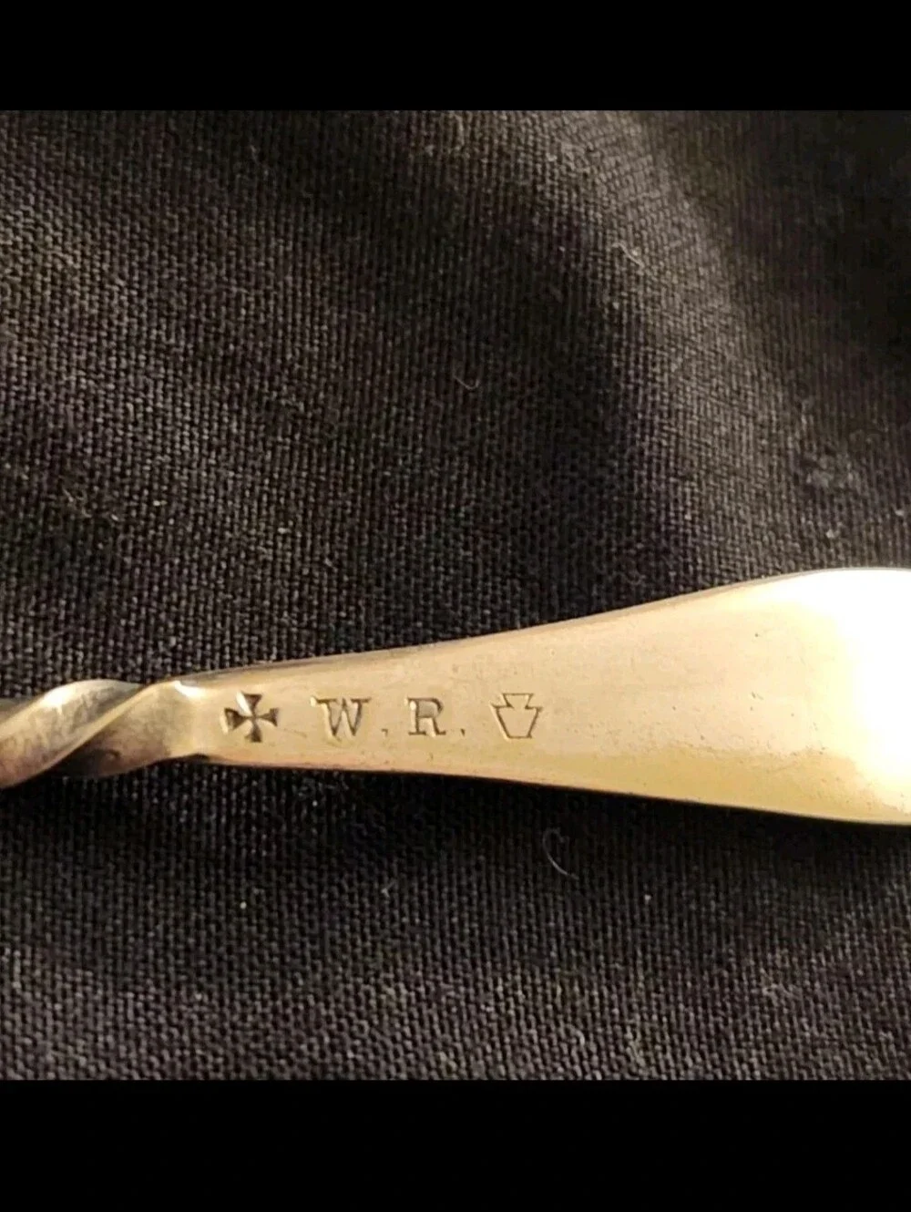 Antique 1900 Wm Rogers Windsor Twist Silverplate Bar Sugar Spoon 4.5