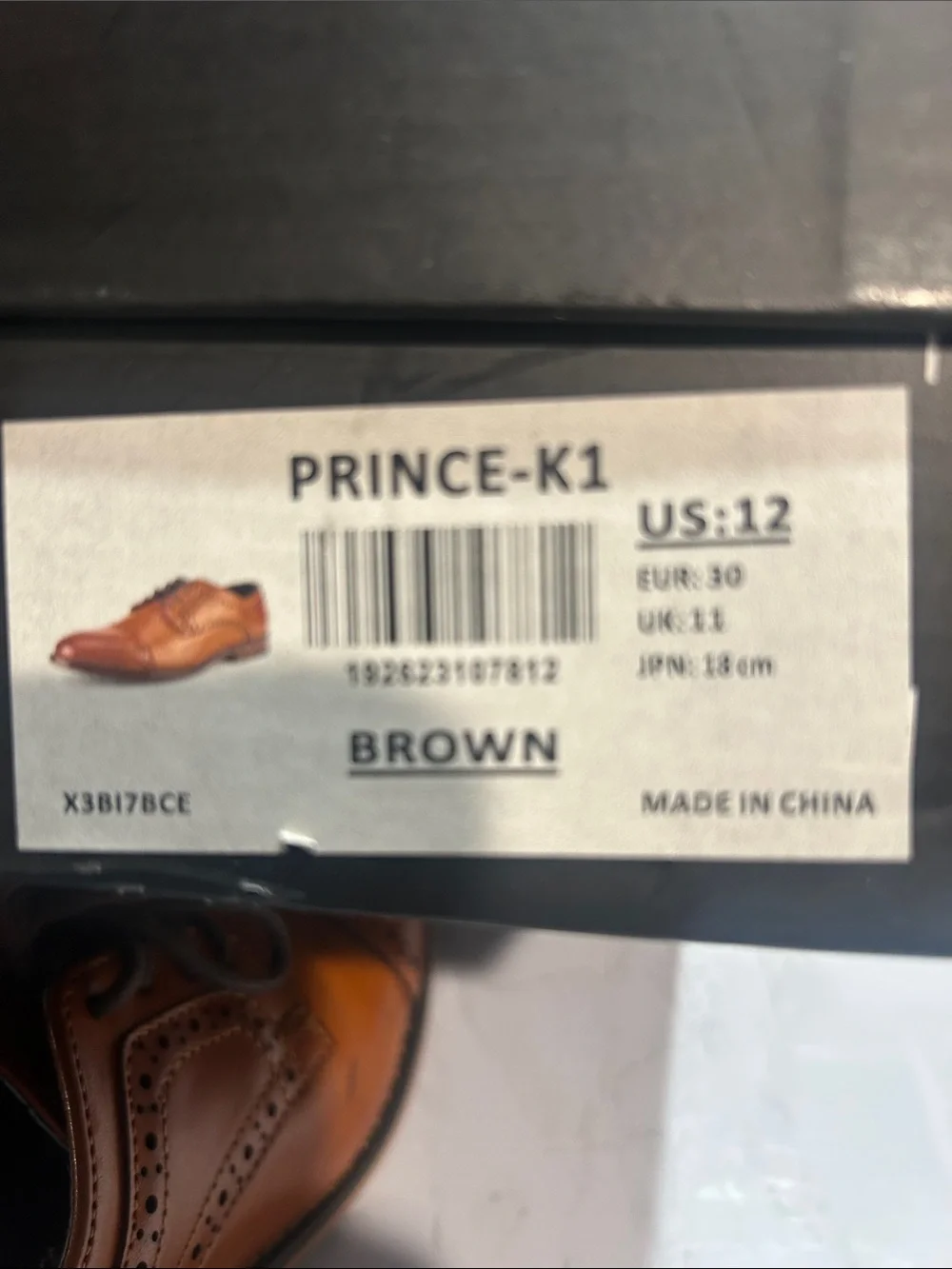 Bruno Marc Kids Tan Leather Wingtip Oxfords