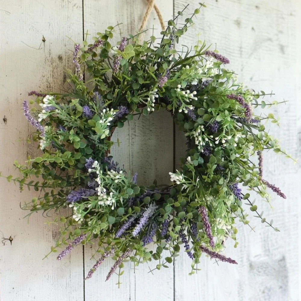 Boxwood with Lavender Mini Wreath Kitchen‎ Wall decor Cabinet Wreath