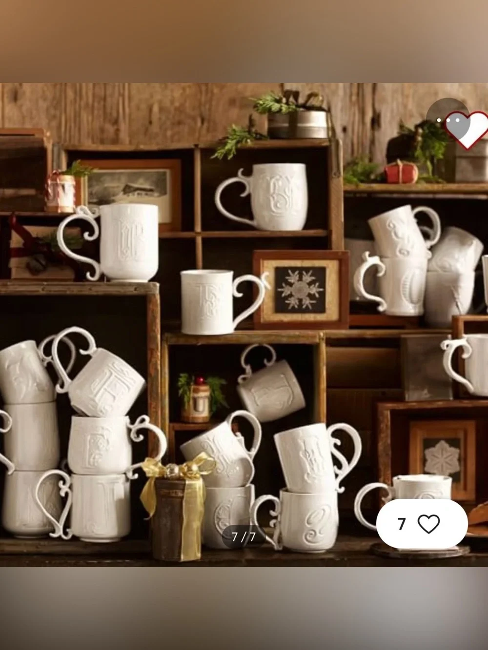 Pottery Barn A-Z Mugs Letter Initial Monogram 'C'  1/ Coffee Cup