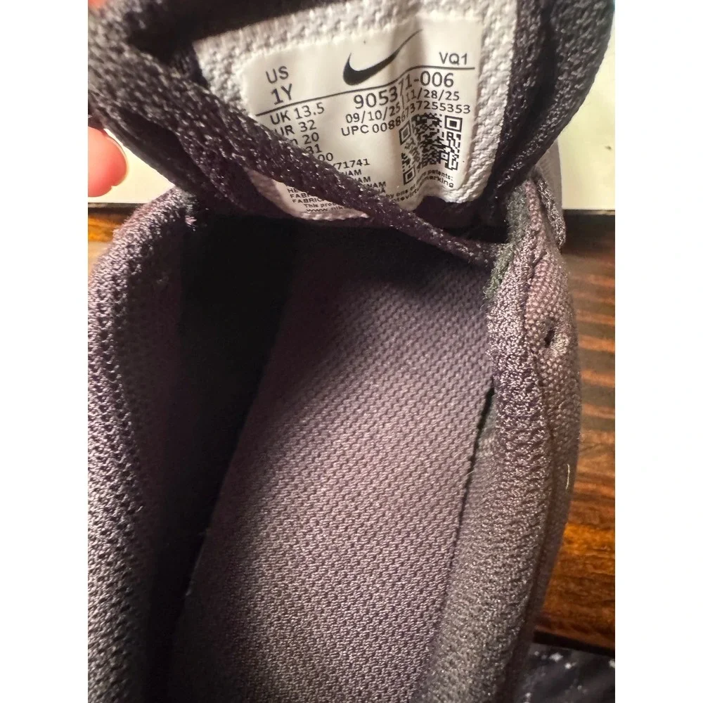 Nike SB Check Canvas PS Black Gum Light Brown Kids Shoes 905371-006 Size 1Y