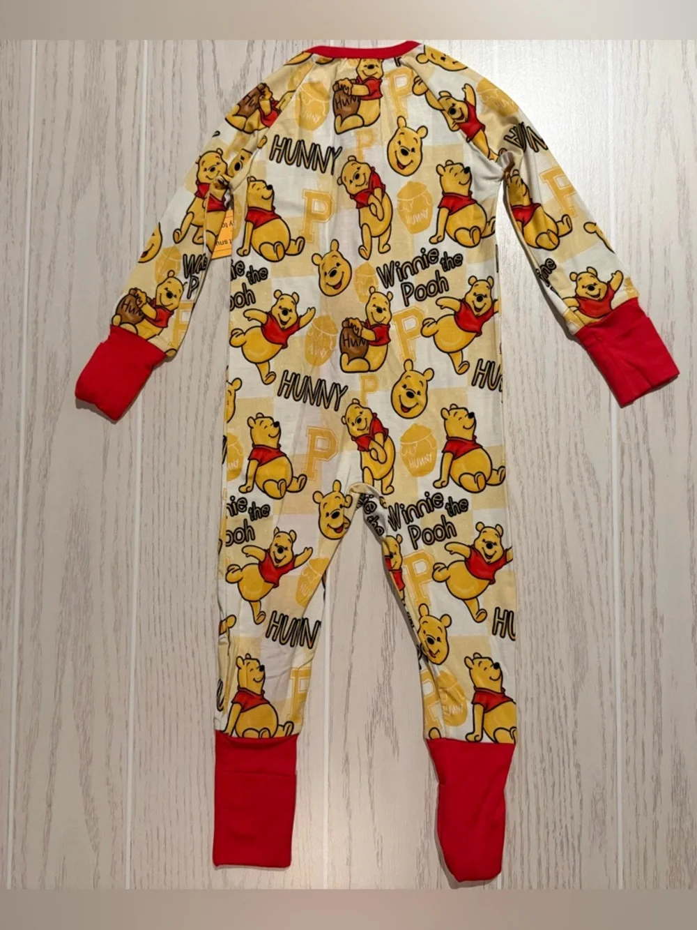 Yaritza Boutique Bamboo Sleeper 12-18M Unisex Winnie Pooh‎ 2 Way Zip Pajamas NWT