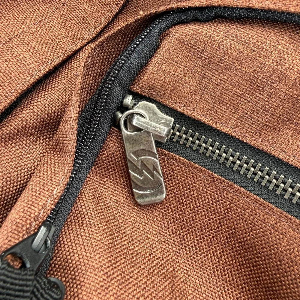 ELECTRIC VISUAL Laptop Padded Backpack Adult Brown 3 Compartments Everyday‎ Bag