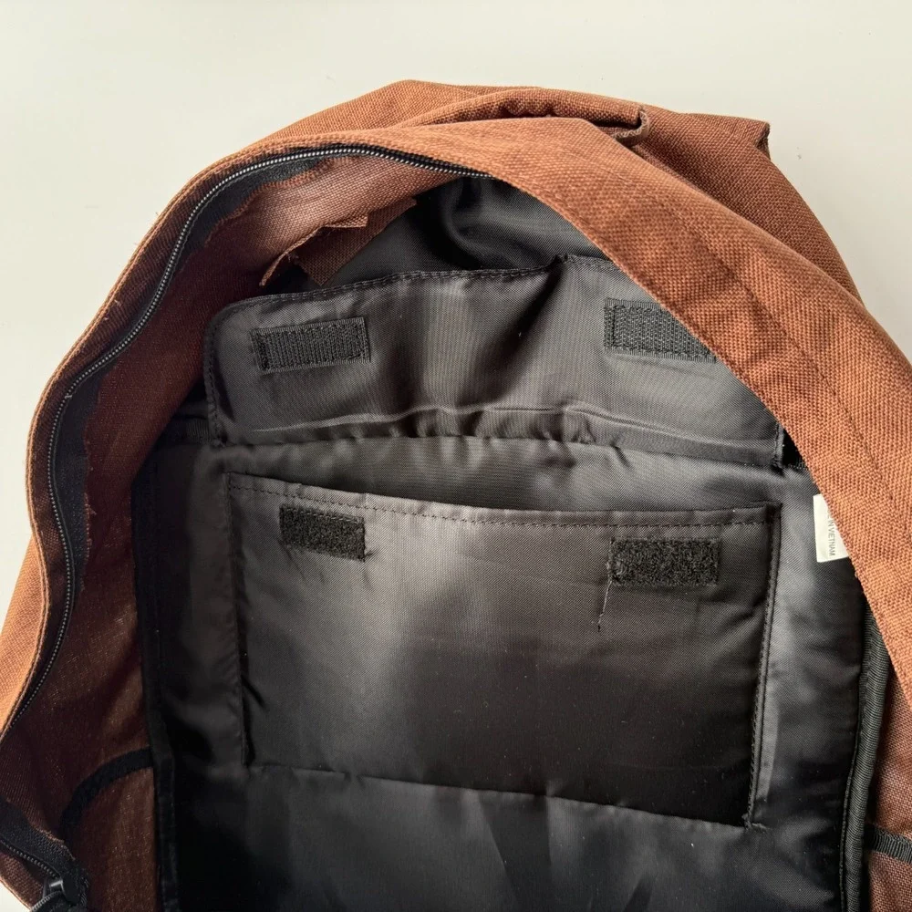 ELECTRIC VISUAL Laptop Padded Backpack Adult Brown 3 Compartments Everyday‎ Bag