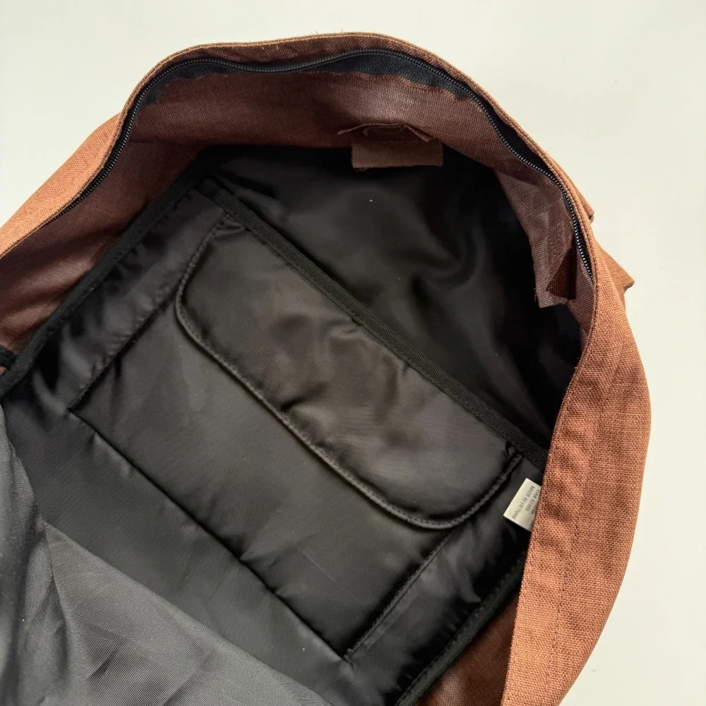 ELECTRIC VISUAL Laptop Padded Backpack Adult Brown 3 Compartments Everyday‎ Bag