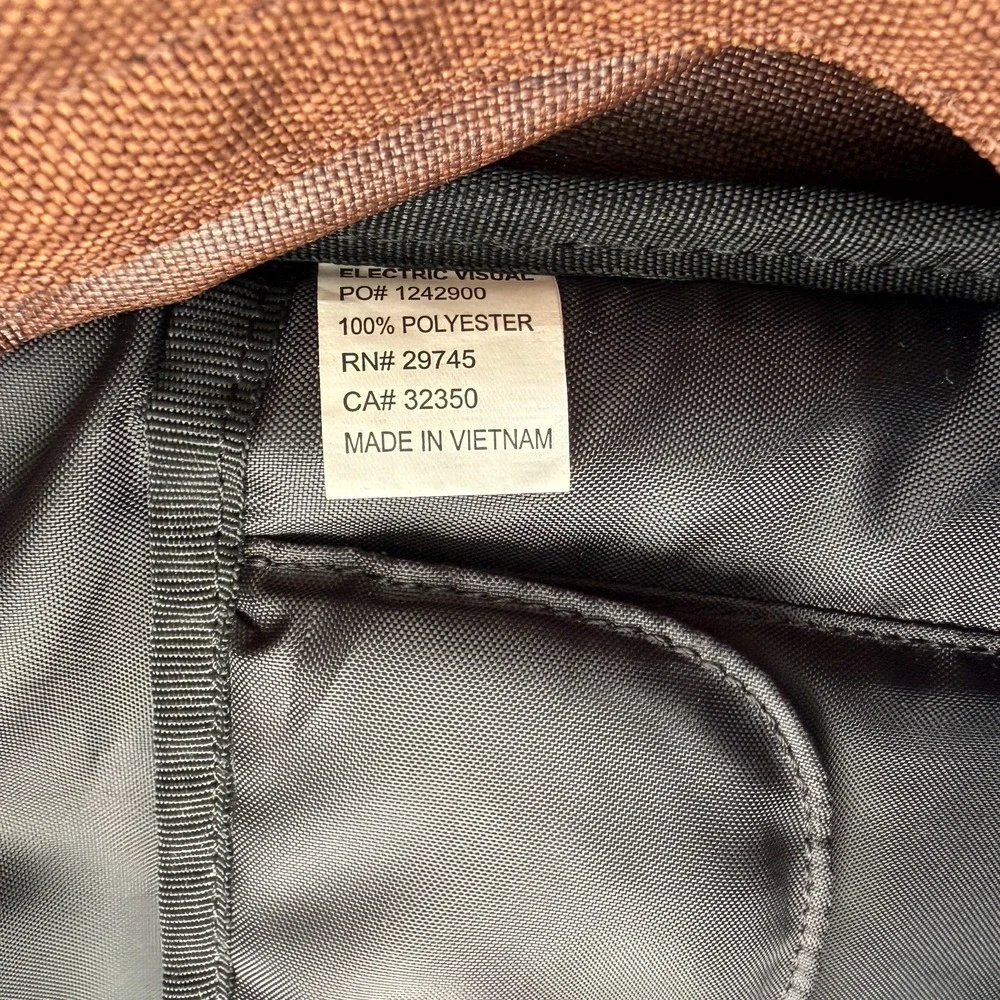 ELECTRIC VISUAL Laptop Padded Backpack Adult Brown 3 Compartments Everyday‎ Bag