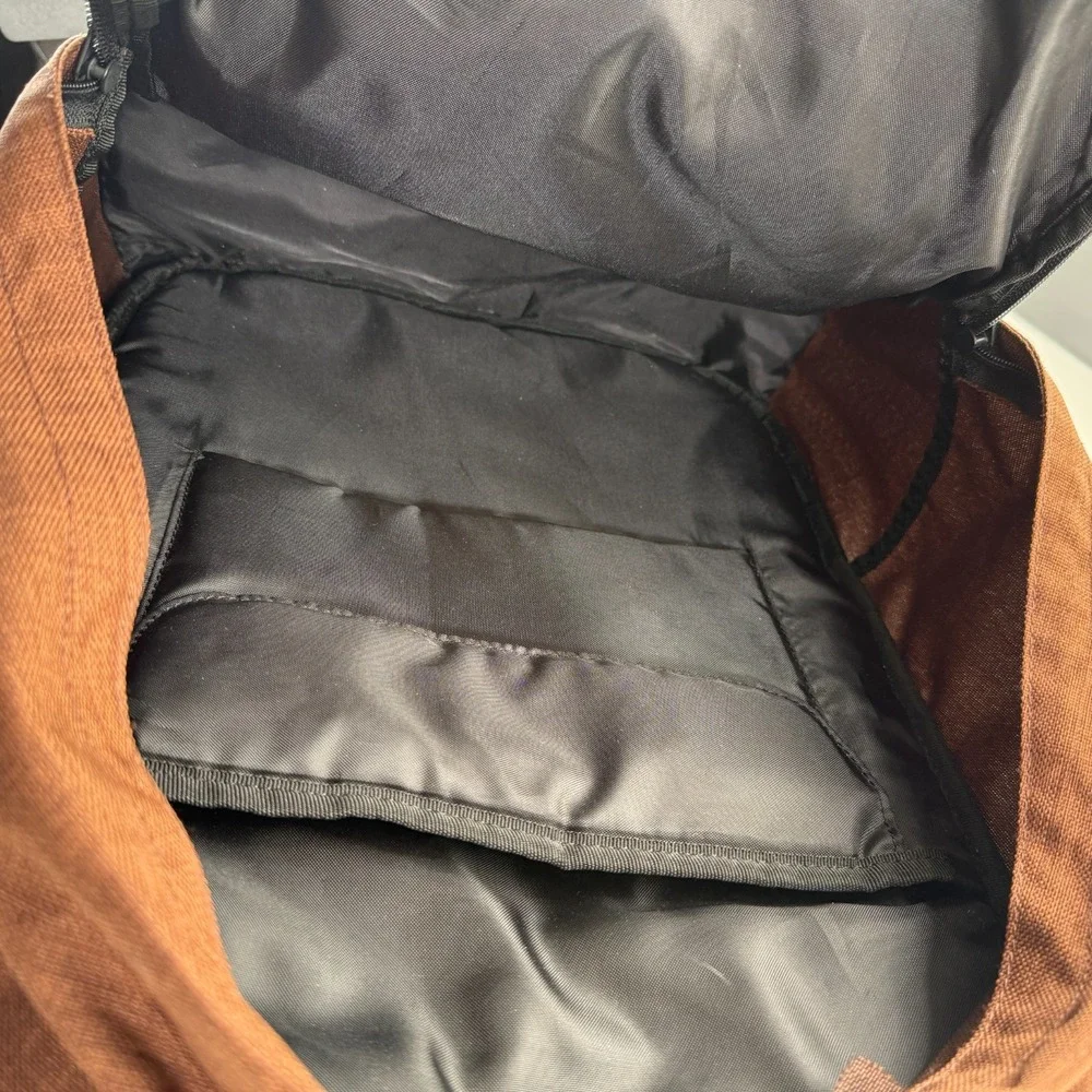 ELECTRIC VISUAL Laptop Padded Backpack Adult Brown 3 Compartments Everyday‎ Bag