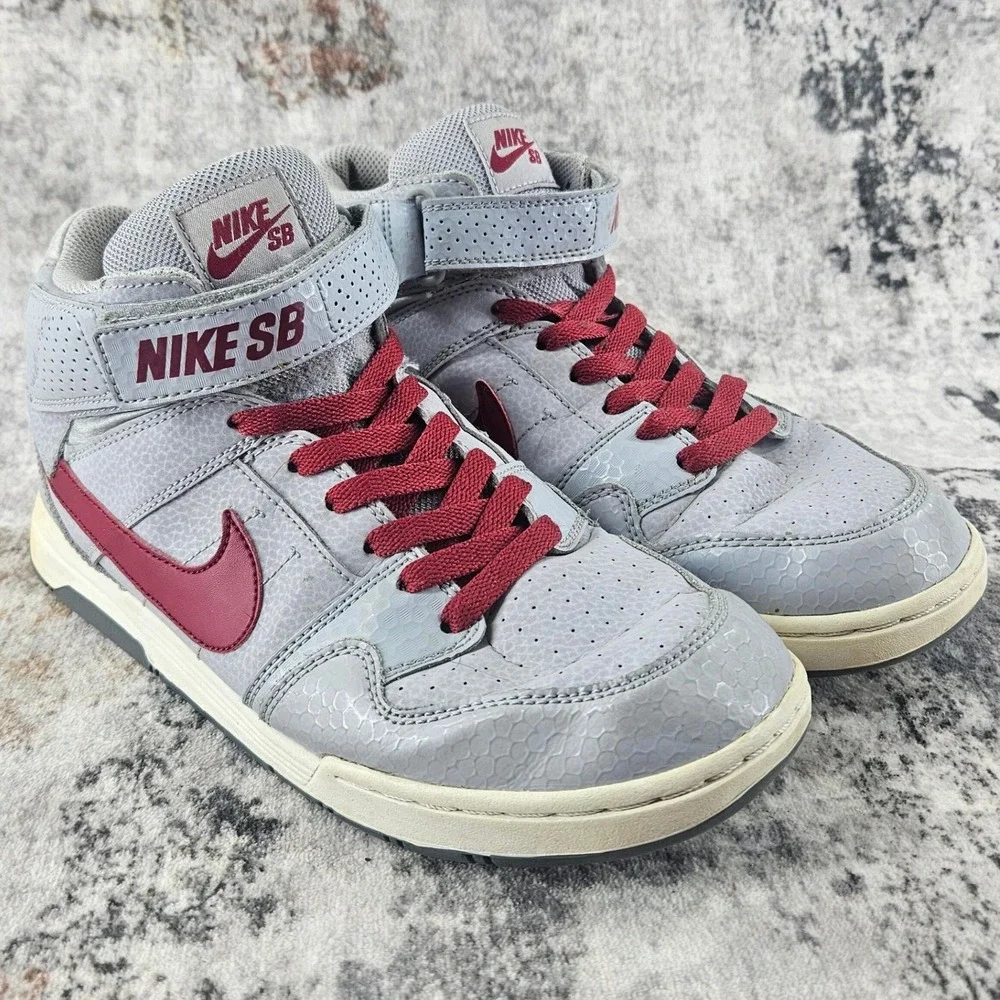 Nike Morgan Jr Skateboarding SB Shoes‎ Youth 7 Womens 8.5 Gray High Top Lace Up