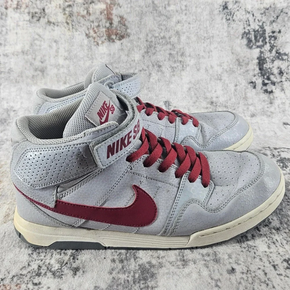 Nike Morgan Jr Skateboarding SB Shoes‎ Youth 7 Womens 8.5 Gray High Top Lace Up