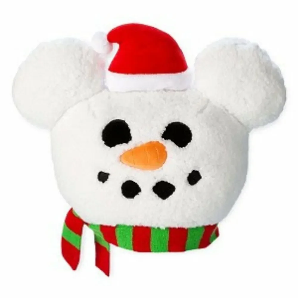 Disney Throw Pillow - Christmas Santa Mickey Snowman Face