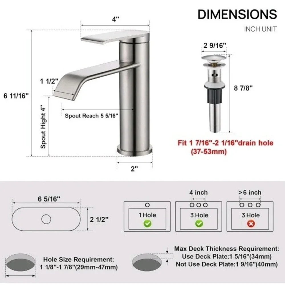 Faucet bathroom hole
