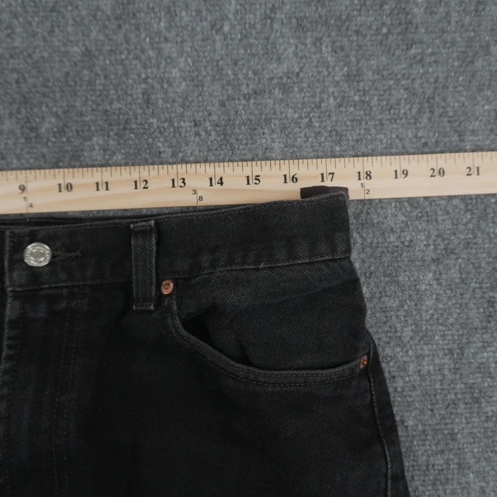 Levi's 505‎ Regular Fit Jeans Mens 34x30 Black Straight Leg Denim Pants