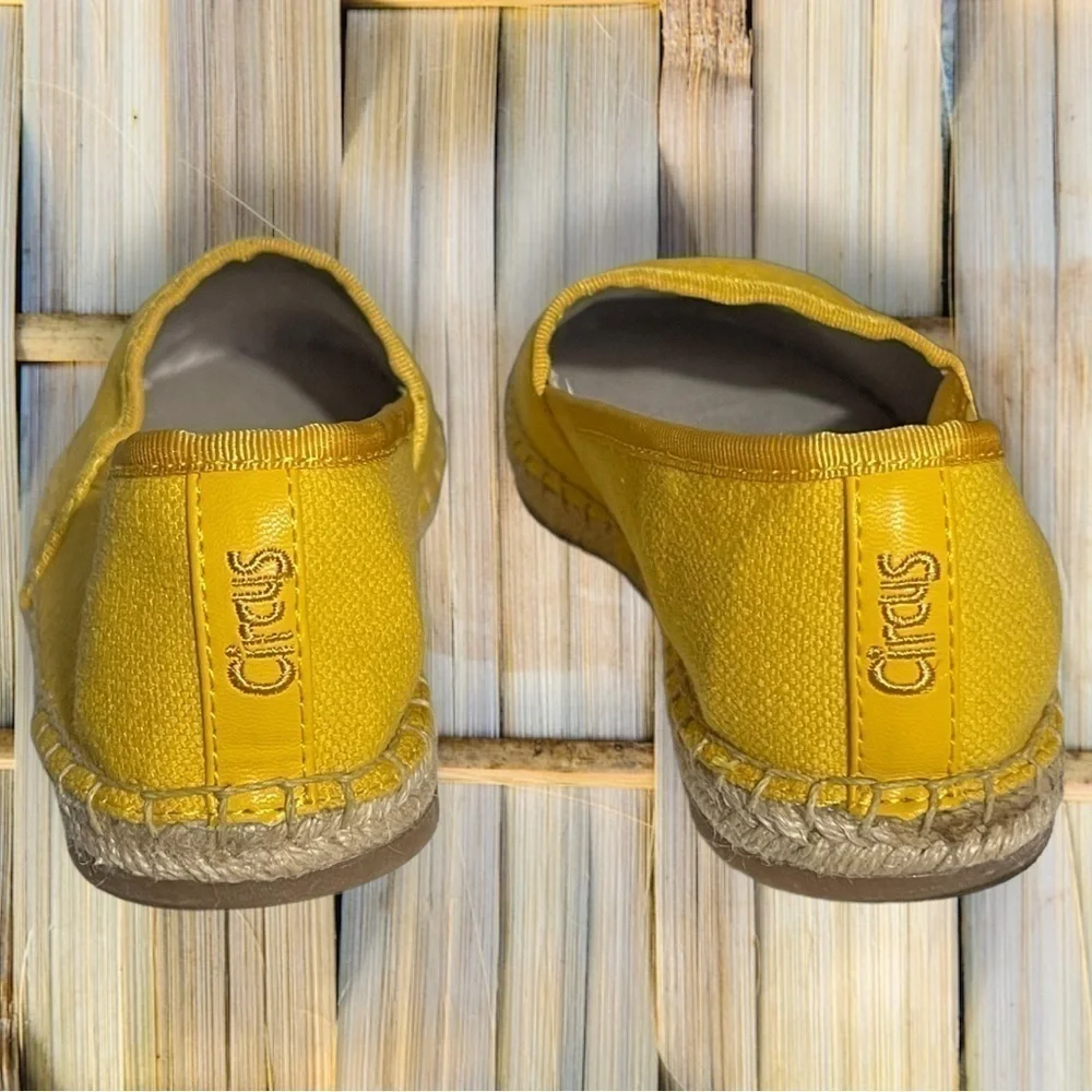 Circus by Sam Edelman Leni Havana Good Time Yellow Espadrille Flats Size 7.5