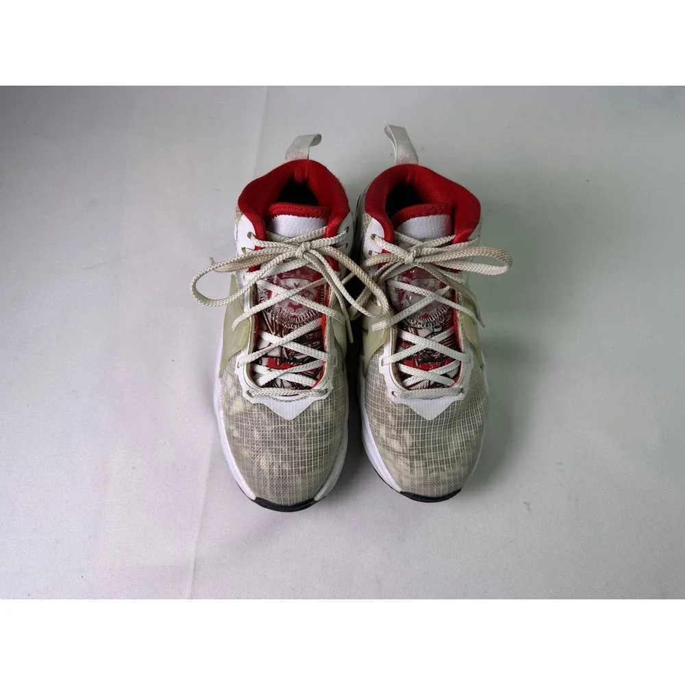 Nike LeBron 19 Sketch PS White Red Black Basketball Shoes‎ DD0421-101 Kids 1.5Y