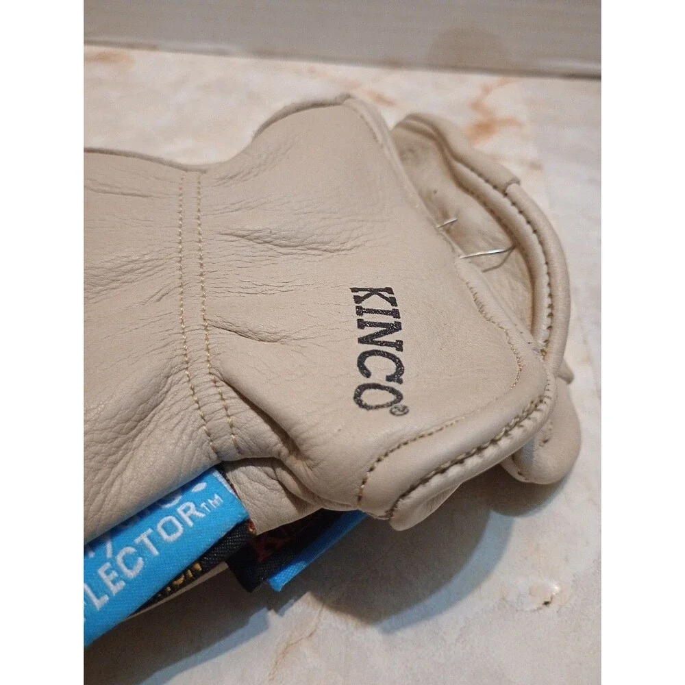 Kinco 98RL-M Men's Lined Cowhide Work Gloves Heat Keep Lining Size Medium