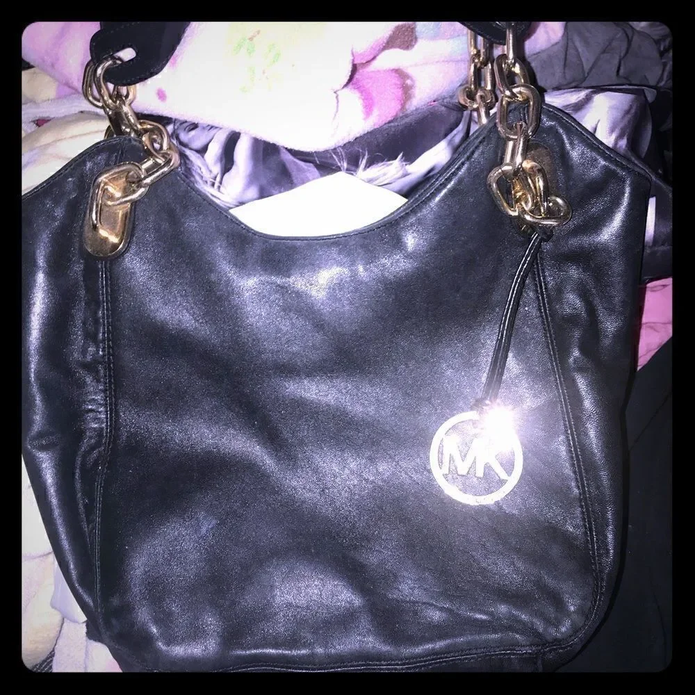 authentic michale kors(MK) leatee hobo bag