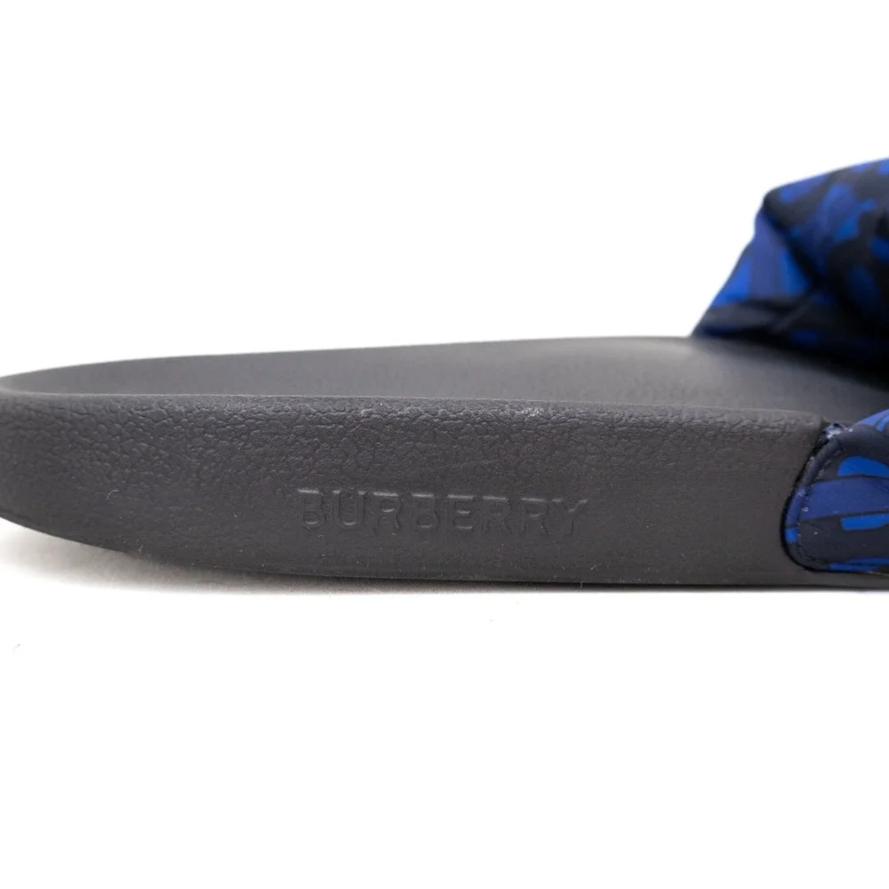 BURBERRY MEN'S FURLEY PUFF ROYAL BLUE BEACH POOL‎ SLIDE SANDALS SHOES US:9