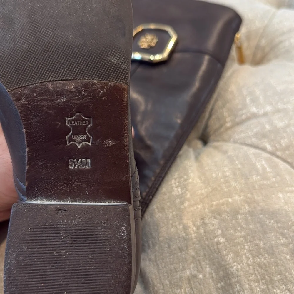 AUTHENTIC TORY BURCH RIDING BOOTS Women’s size‎ 5.5 brown leather