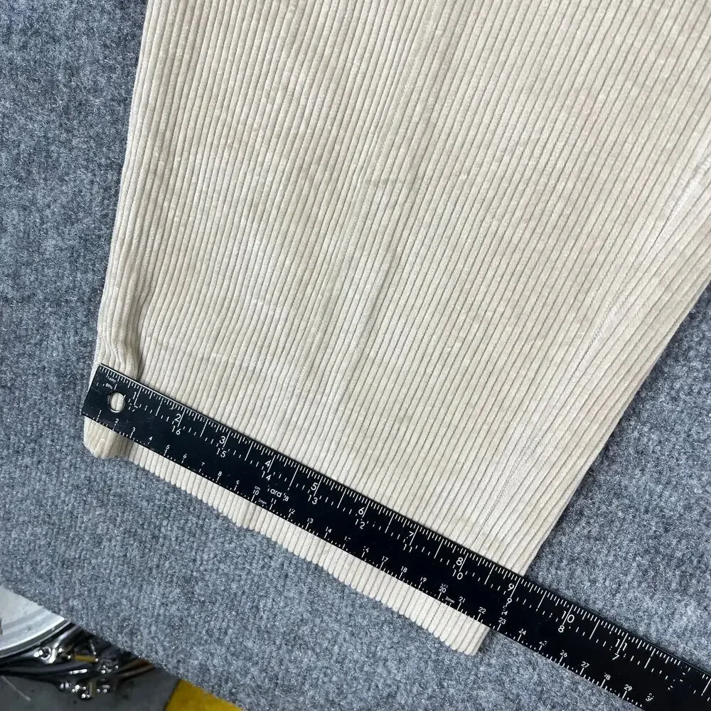 L.L.Bean Corduroy Pants Mens‎ Size 38 Beige Comfort Waist Casual Straight Leg