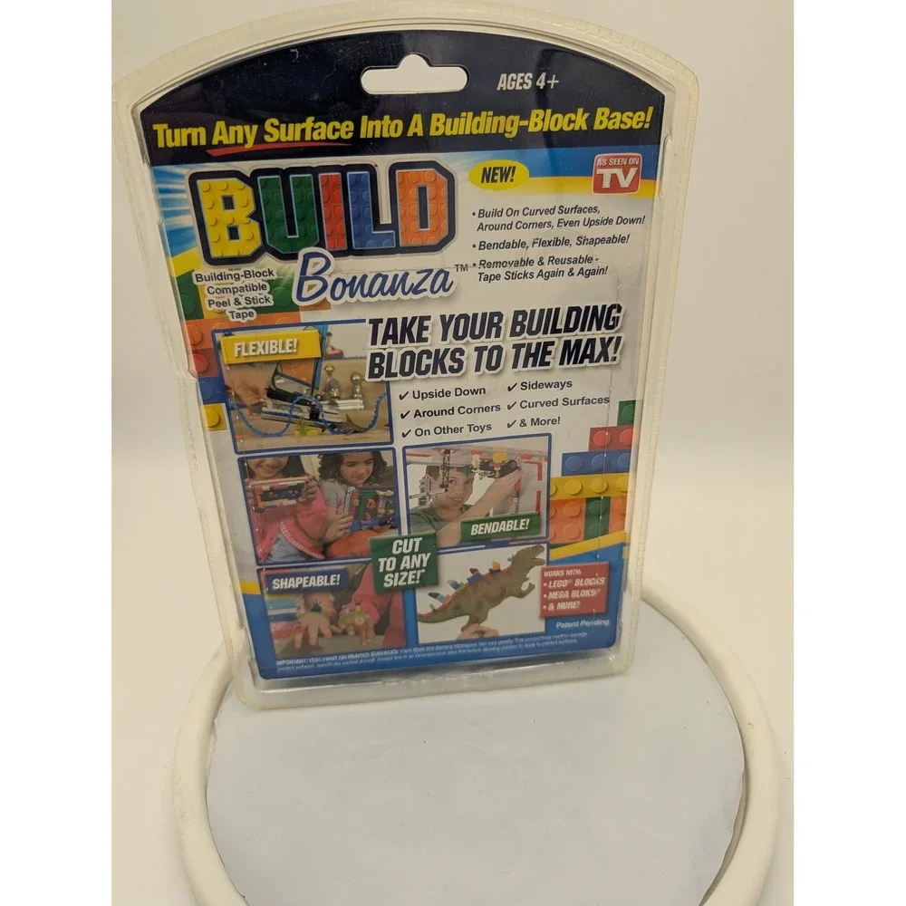 Build Bonanza Building Block Tape 12 Ft 4 Colors‎ Peel Stick LEGO Compatible New