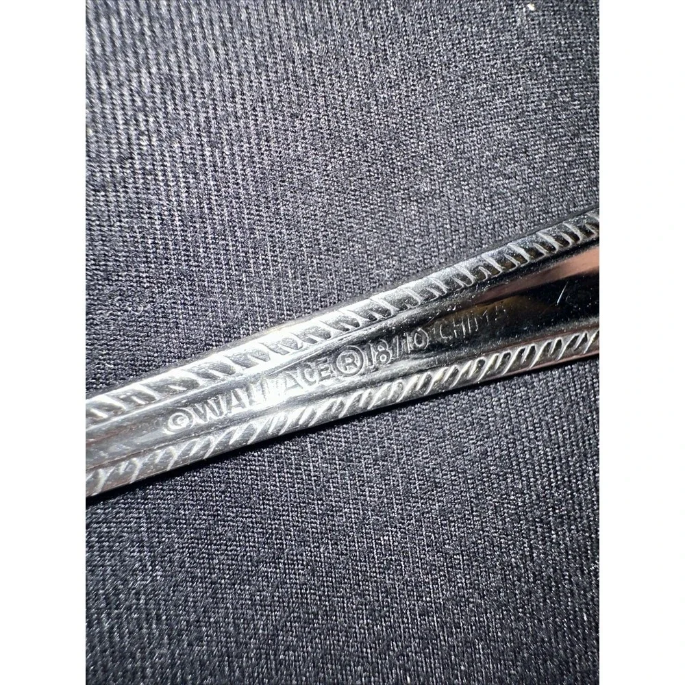 2 PCs 18/8 Japan Stainless Wallace ASHCROFT Oval‎ Soup Spoons 7