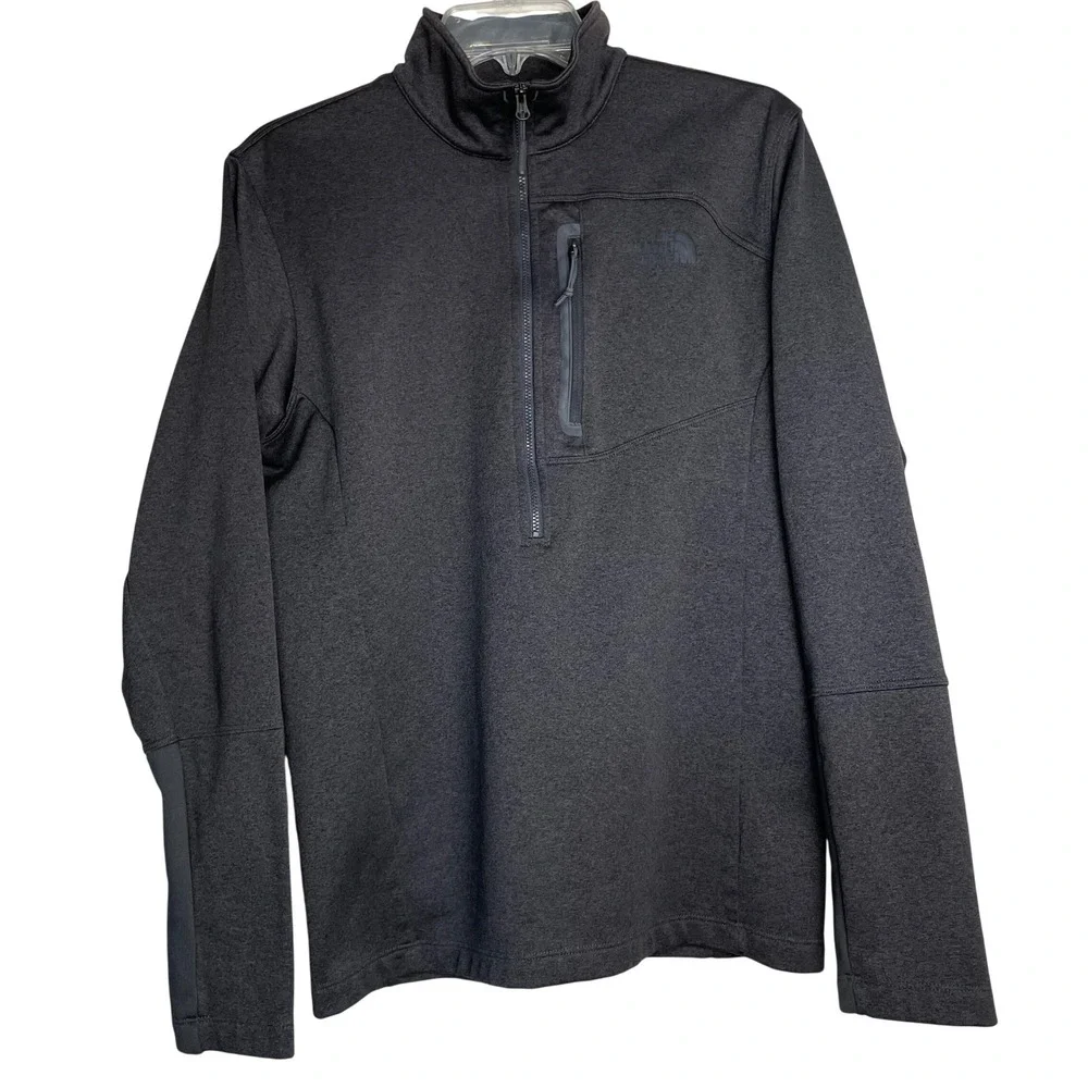 The North Face Men's M/M‎ Charcoal Grey Fleece 1/4 Zip Pullover Sweater