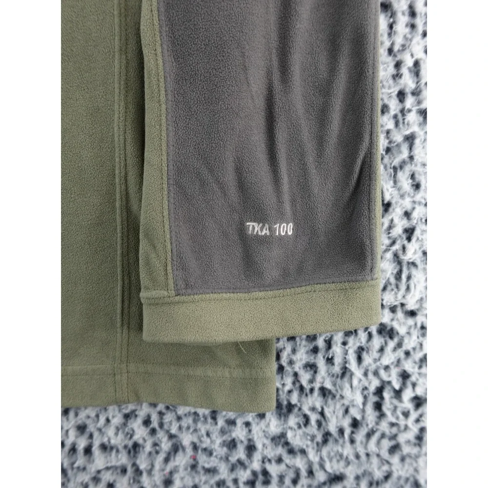 The North Face Mens TKA 100 Fleece 1/4 Zip Pullover Khaki‎ Green XL
