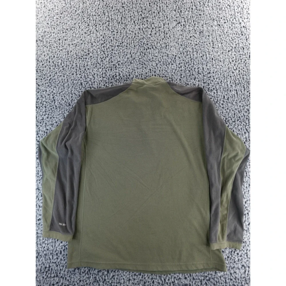 The North Face Mens TKA 100 Fleece 1/4 Zip Pullover Khaki‎ Green XL